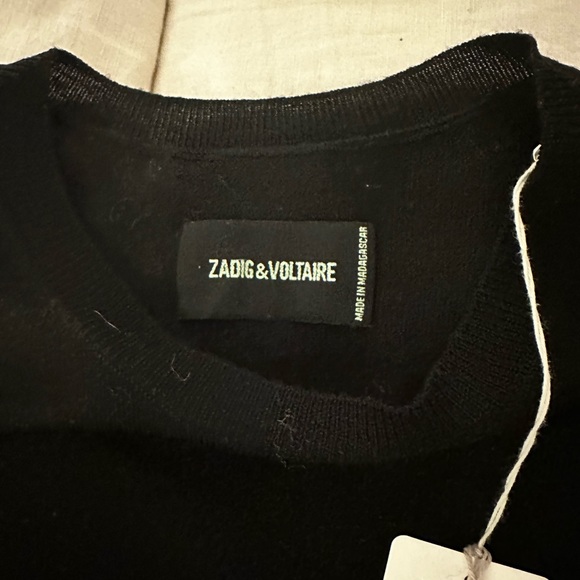 NWT Zadig & Voltaire Wool Stud Embellished Skull Sweater Size Small - Picture 7 of 10